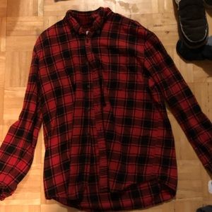 Red & Black St. John’s Bay plaid flannel